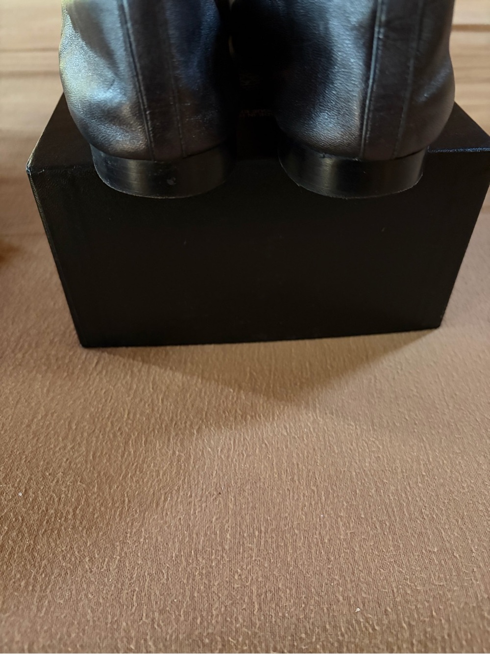 CHANEL Black Leather Loafers with Logo - Picture 6 of 6
